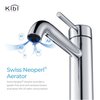Kibi Circular Single Handle Bathroom Vessel Sink Faucet KBF1009CH